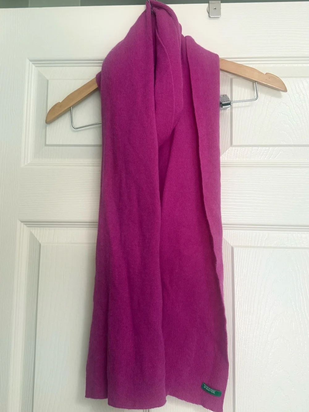 United Colors of Benetton Women’s Pink Knit Winter Scarf - Hot Fuchsia